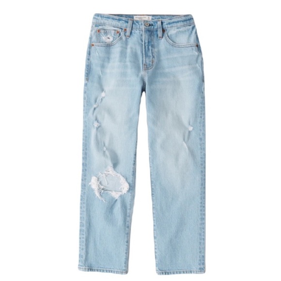 Abercrombie & Fitch Denim - Abercrombie & Fitch Boyfriend Mid Rise Distressed Jeans